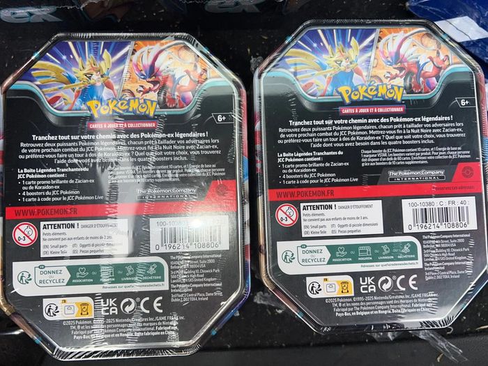 Coffret Pokébox boîte métal Pokémon Zacian Ex ou 4 boosters carte promo Ex - photo numéro 2