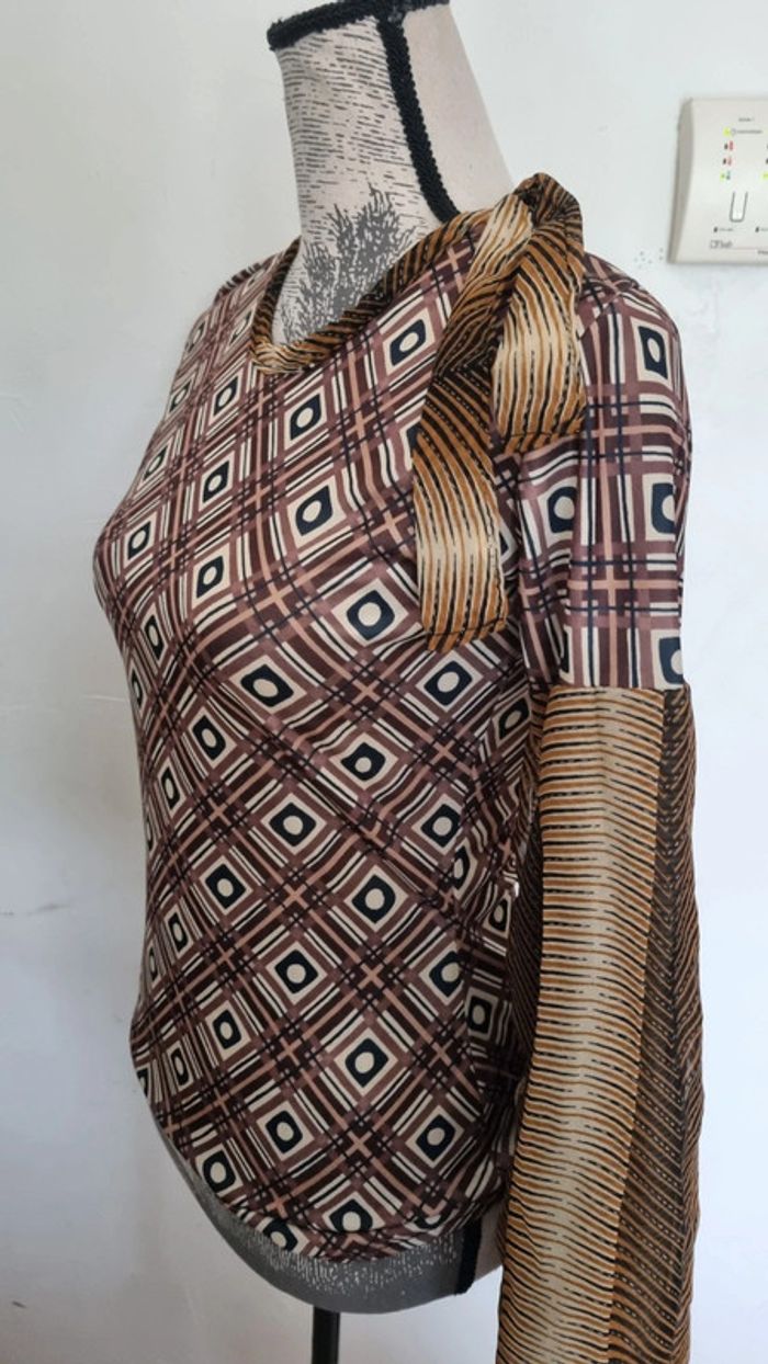 Magnifique top vintage avec manches amples taille 38 - photo numéro 3