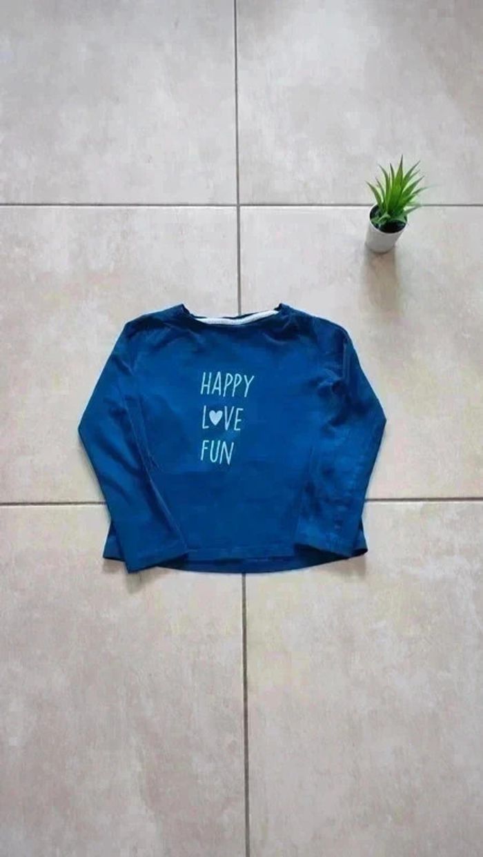 💙 Tee-shirt manches longues bleu 4 ans Vertbaudet | Réductions activées 💙