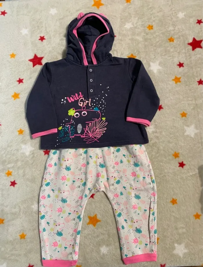 Lot 2 Ensembles Molletonnés Petit Béguin Marine et Gris Spécial Rentrée - photo numéro 2