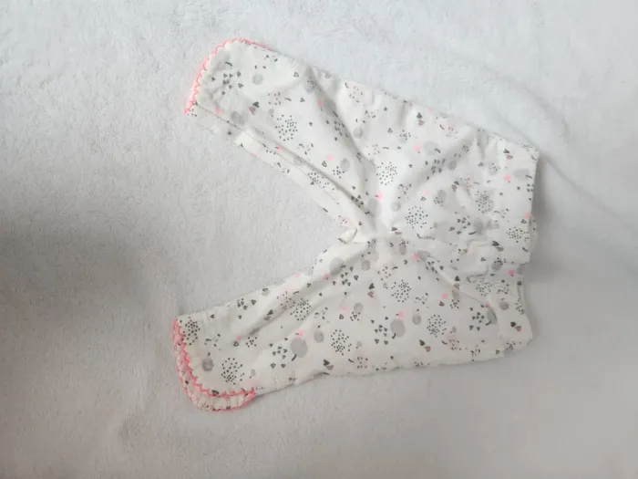 Adorable lot 1 mois bébé fille automne hiver pyjama caleçon  bandeau Dpam rose - photo numéro 8