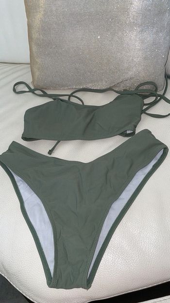 Maillot de Bain Vert Kaki Neuf - Bikini 2 Pièces Taille S