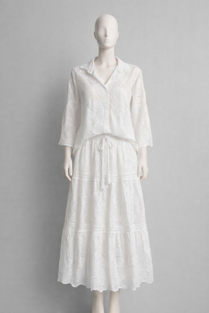 Ensemble blanc brodé – style bohème - photo numéro 2