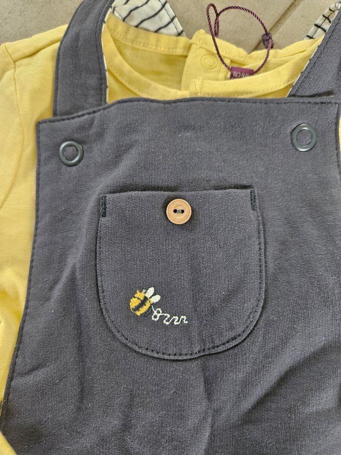 Ensemble salopette et T-shirt Sergent major 24mois - photo numéro 2