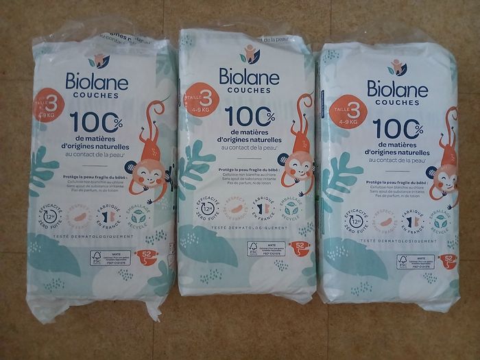 Lot de 156 couches taille 3