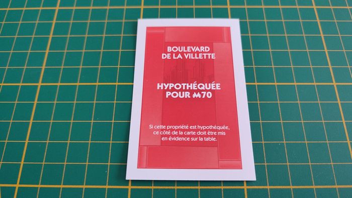 Titre de propriété Boulevard de la villette jeu de société Monopoly parties rapides Hasbro #C25 - photo numéro 2