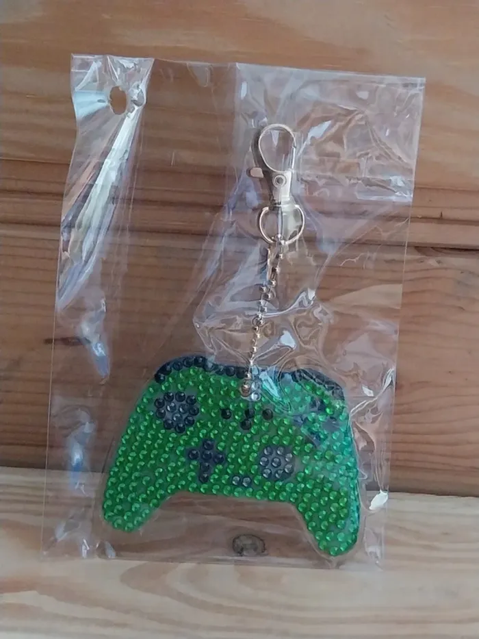 Porte clé recto / verso manette de jeu🕹 en Diamond painting