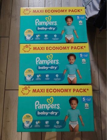 3 maxi economy pack Pampers taille 5 baby dry