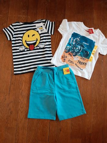 Short et tee-shirts été 3ans garçon