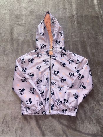 Blouson fille taille 8 ans mauve Disney Mickey et Minnie en très bon état