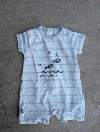 Barboteuse / combi-short short mixte 6 mois