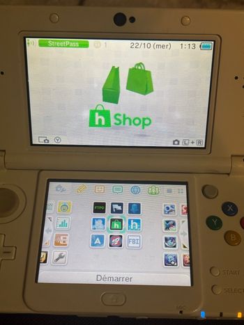 Nintendo New 3DS Blanche – Très bon état + Jeux inclus