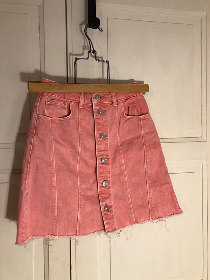 Jupe en jean rose Pimkie