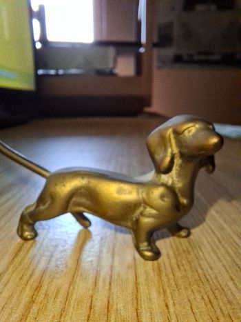 Baguier Teckel Vintage en Laiton – Déco Rétro Chic