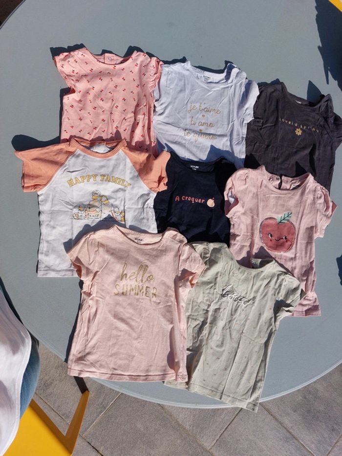 Lot 8 t-shirts kiabi