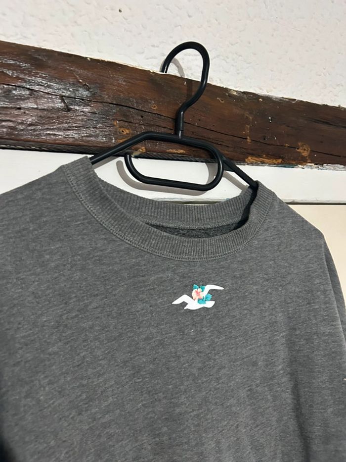 Sweat court manches longues, gris, Hollister - 34/XS - photo numéro 3