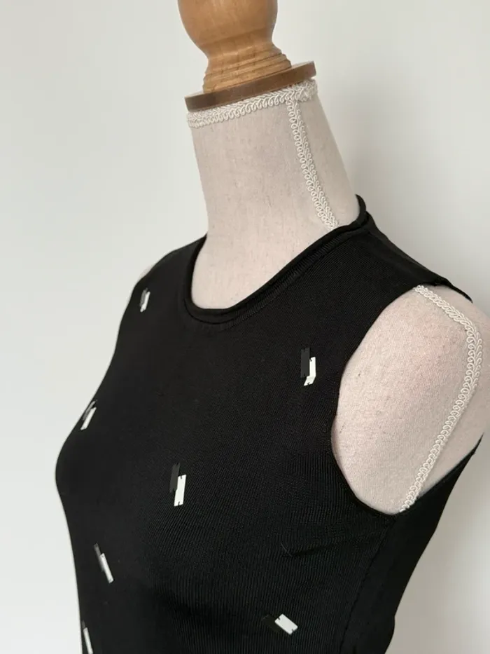T-shirt top haut débardeur maillot camisa chemise camicia overhemd folder maille élastique - photo numéro 2