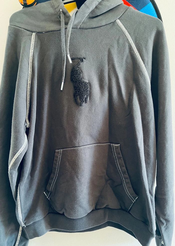 Ralph Lauren sweat capuche coupe courte taille S très bon état gris anthracite
