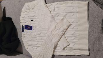 Pull col v torsade ralph lauren