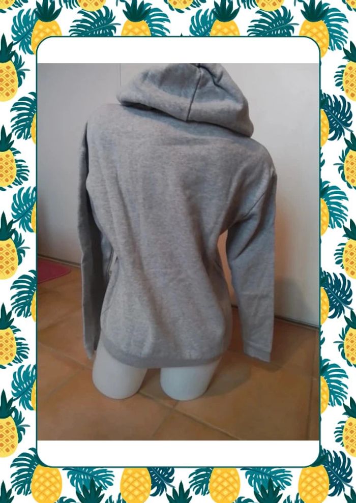 Sweat gris lacet ruban - photo numéro 3