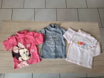 Lot de 3 sous-pulls fille en 9 mois