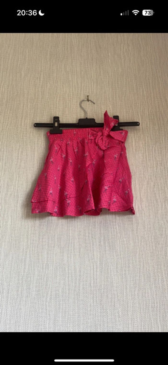 Jupe tao rose à pois 6 ans été