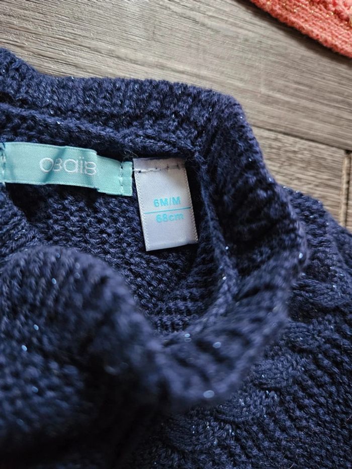 Lot de 5 gilets et pulls fille taille 6 mois - photo numéro 8