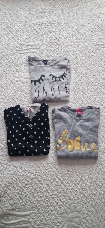 Lot de 3 pulls légers fille 6 ans