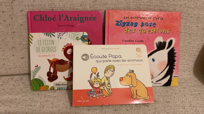 Livres lot enfant écoute papa qui parle avec les animaux