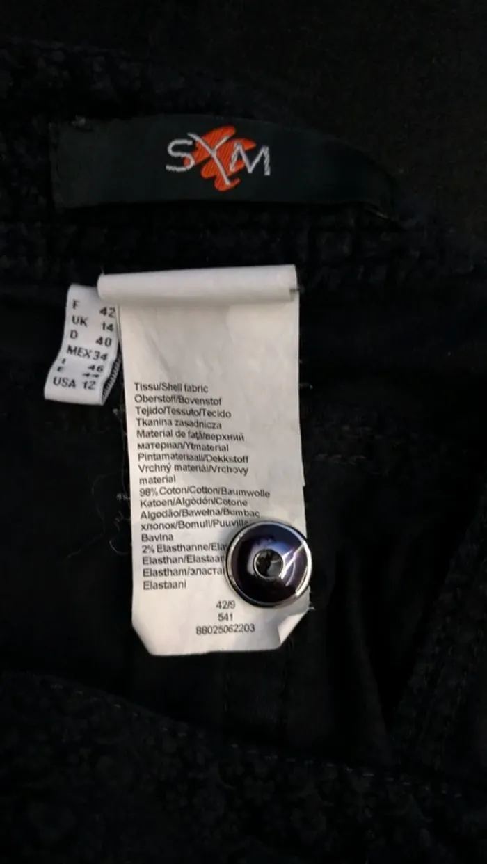 Pantalon/ jean droit effet velours 98% coton - photo numéro 3
