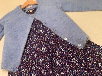 Ensemble fille 6 ans : Robe + Gilet  6  Dpam- Très bon état