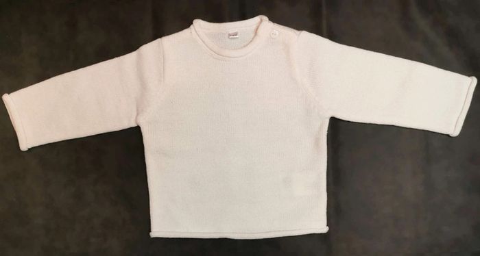 Pull 👣 crème 6mois/68cm - photo numéro 3