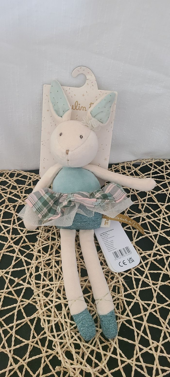 La petite école de danse Petite peluche Lapin bleu moulin roty - photo numéro 2