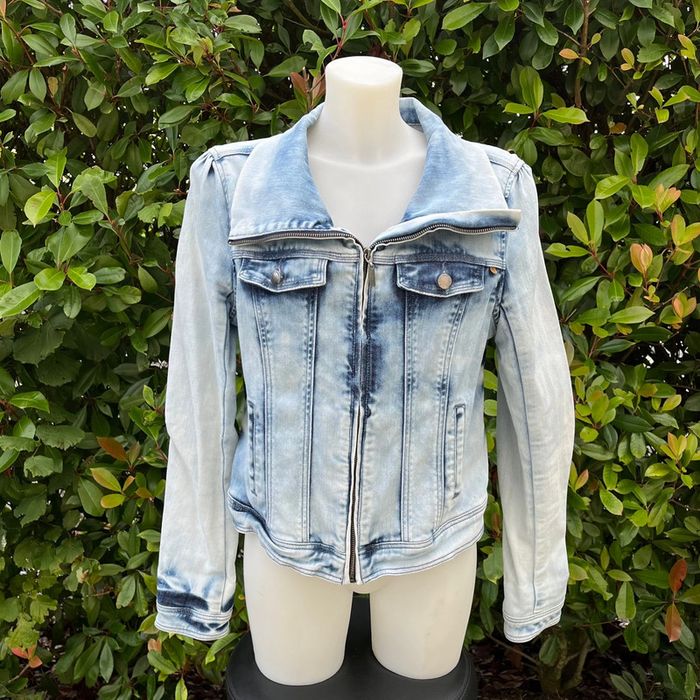 Très belle veste en jean bleu clair Bonobo pour femme, taille XL