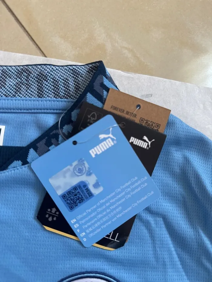 Maillot de foot Puma équipe Manchester City 2024/2025 taille 13/14 ans authentique neuf - photo numéro 8