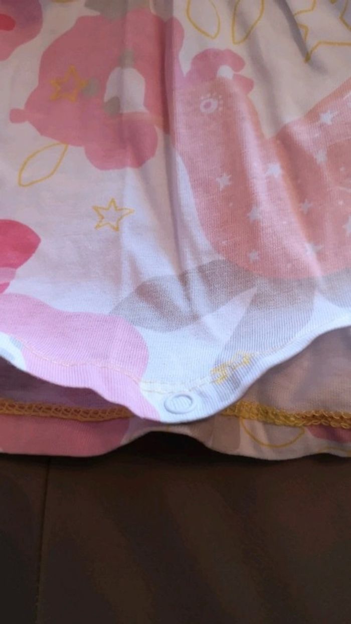 Ensemble 2 pièces jupe short + top rose pétale + accessoire - photo numéro 5
