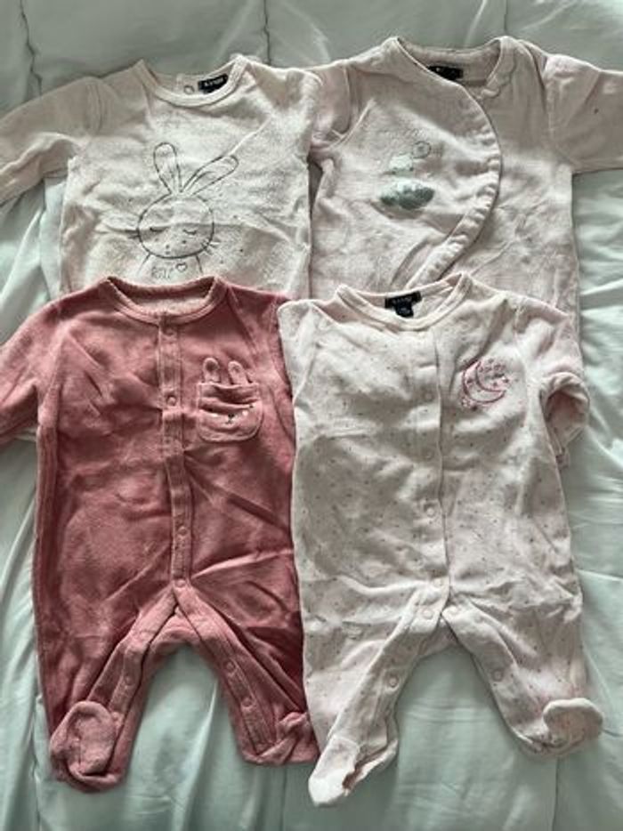 Pyjamas velours 1 mois