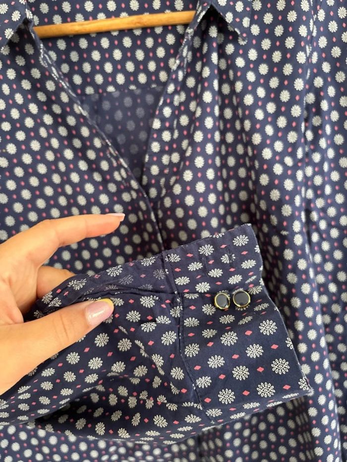 Chemise bleu marine à motifs - photo numéro 4