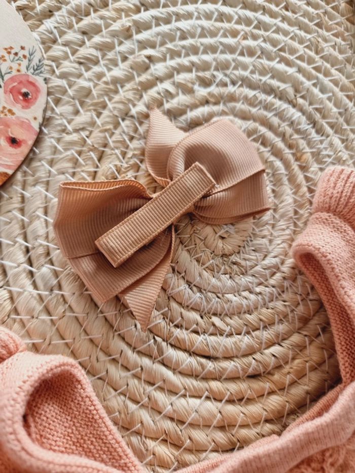 Ensemble maille bloomer et barrette 9 mois bébé fille - photo numéro 4
