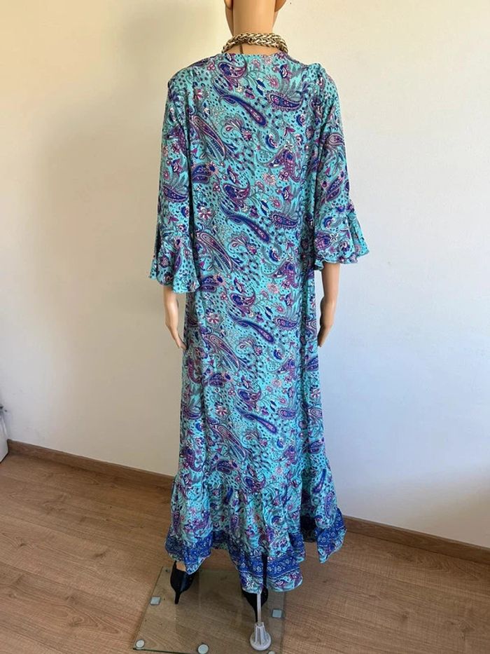 Kimono long imprimé neuf en soie taille unique - photo numéro 9