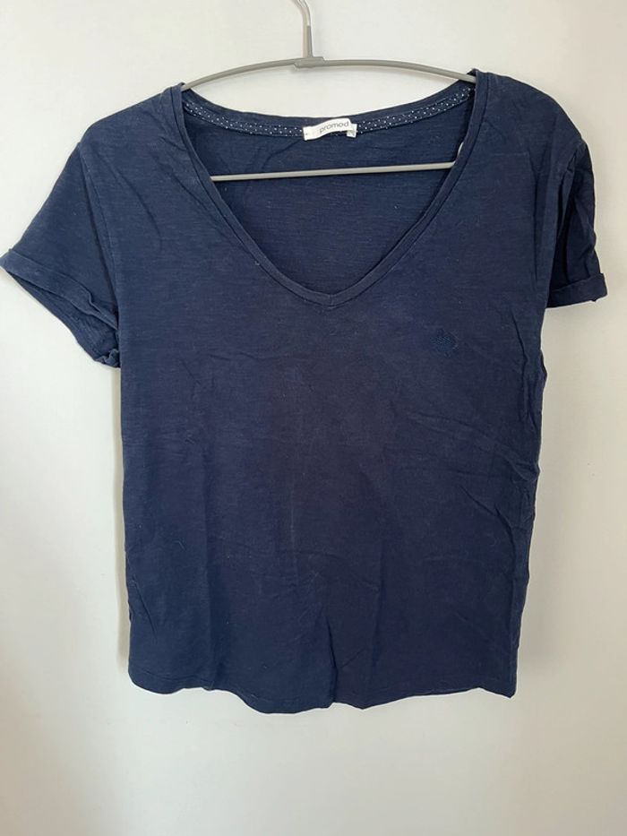 T-shirt bleu marine Promod