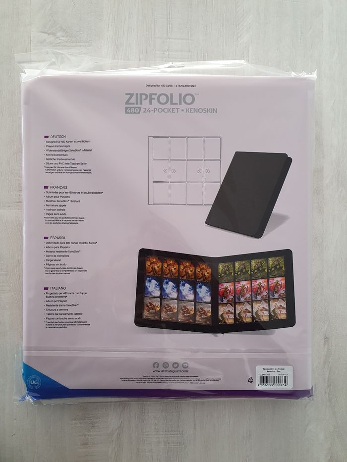 Portfolio Ultimate Guard Zipfolio Xenoskin 480 Rouge - photo numéro 2
