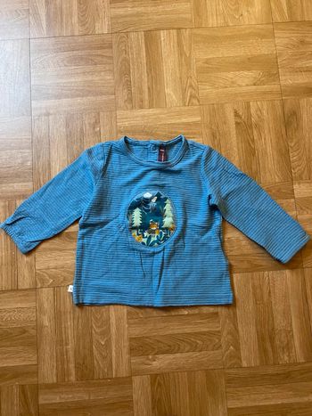 T-shirt manches longues bleu taille 18 mois Sergent Major