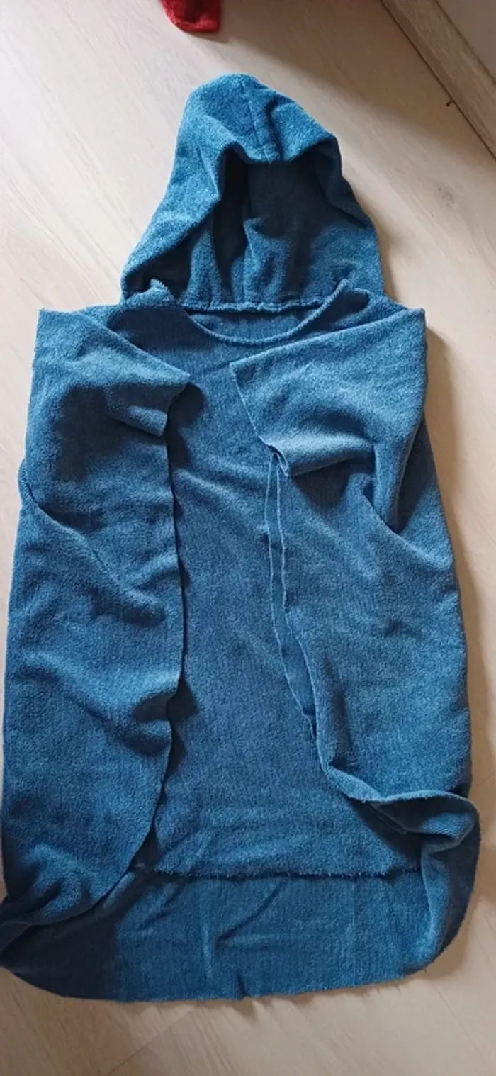Poncho de bain h2o at home, bleu denim