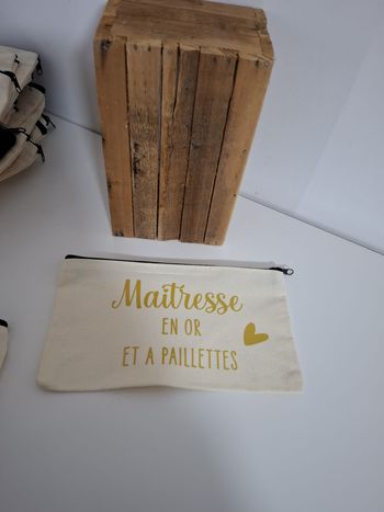 Pochette personnalisée - maitresse - fin d année scolaire 