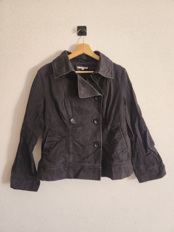 Veste noire 42 - 3 Suisses – mi-saison – coton – défauts