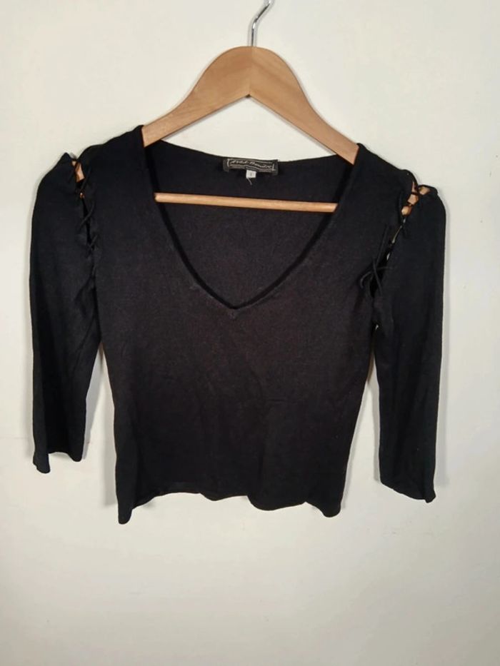 C18 blouse noir Galeries Lafayette T1