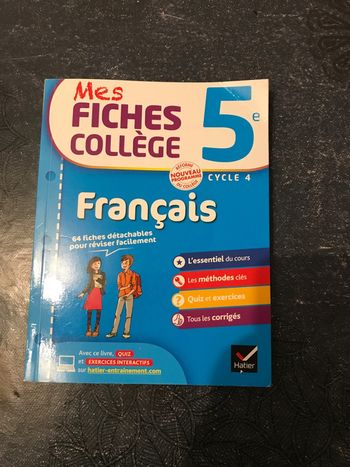 Mes fiches collèges 5e Français