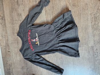 Robe pull manche longue minnie noir