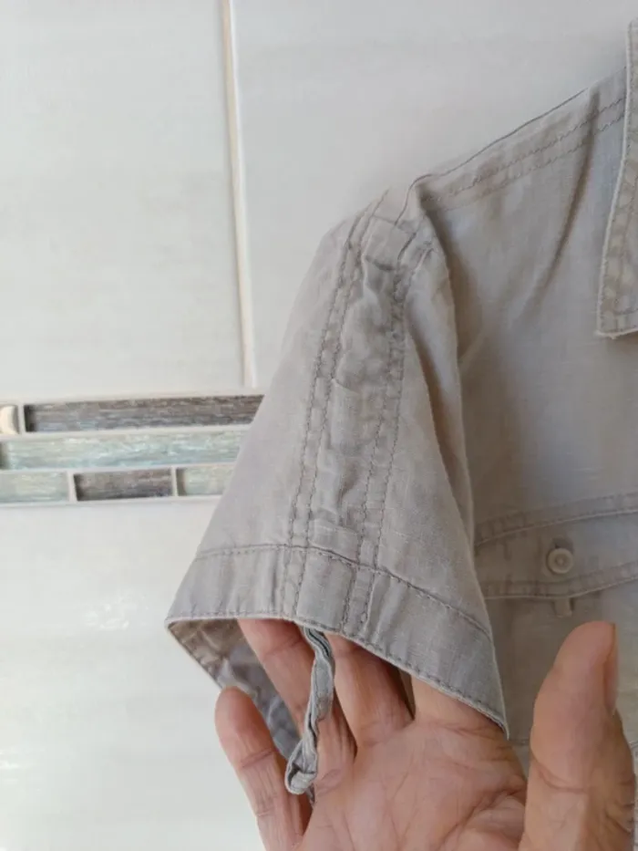 Chemise Patrice Breal t.46 100% lin - photo numéro 5